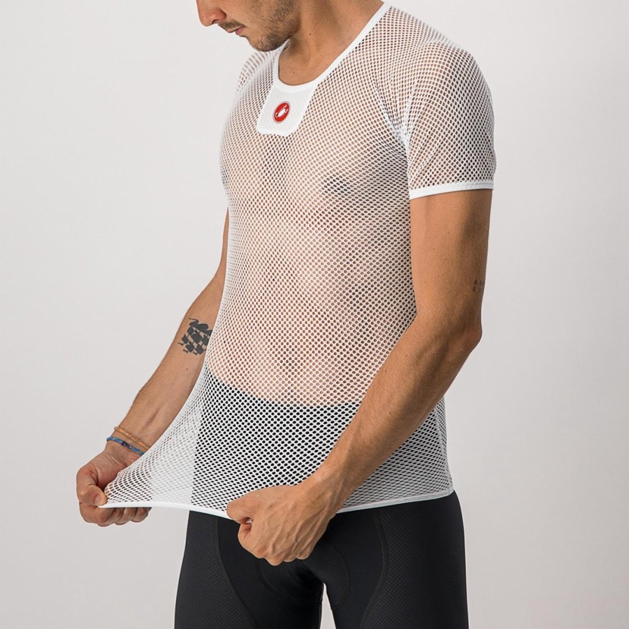 Homme Blanche Couche De Base Castelli CORE MESH 3 SS - france  KSL-3011847