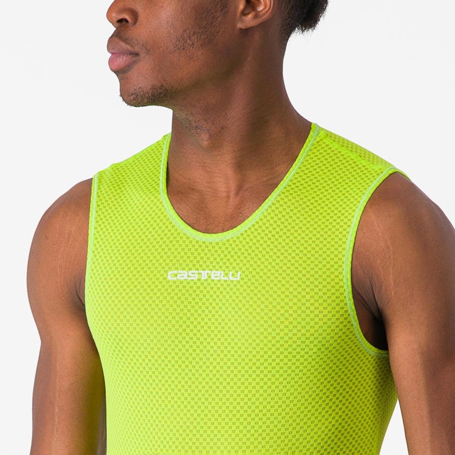 Homme Vert Clair Couche De Base Castelli PRO MESH 2.0 SLEEVELESS - france  MIY-5219397