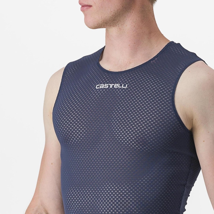 Homme Bleu Couche De Base Castelli PRO MESH 2.0 SLEEVELESS - france  JMJ-7501786