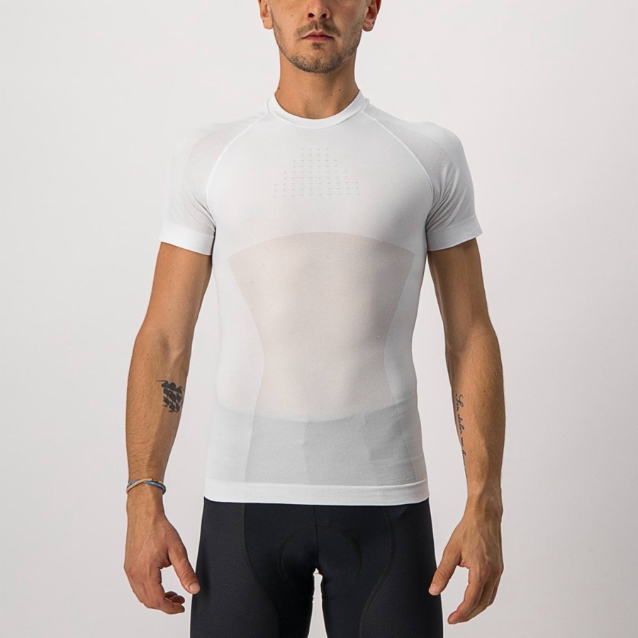 Homme Blanche Couche De Base Castelli CORE SEAMLESS SS - france  SZD-8018685