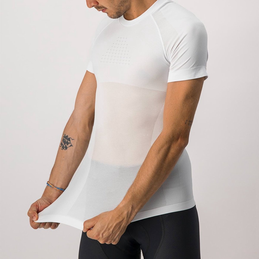 Homme Blanche Couche De Base Castelli CORE SEAMLESS SS - france  SZD-8018685