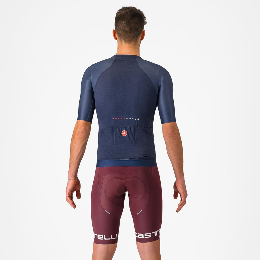 Homme Bordeaux Foncé Blanche Short Avec Bavette Castelli FREE AERO RC CLASSIC - france  CSE-8052753