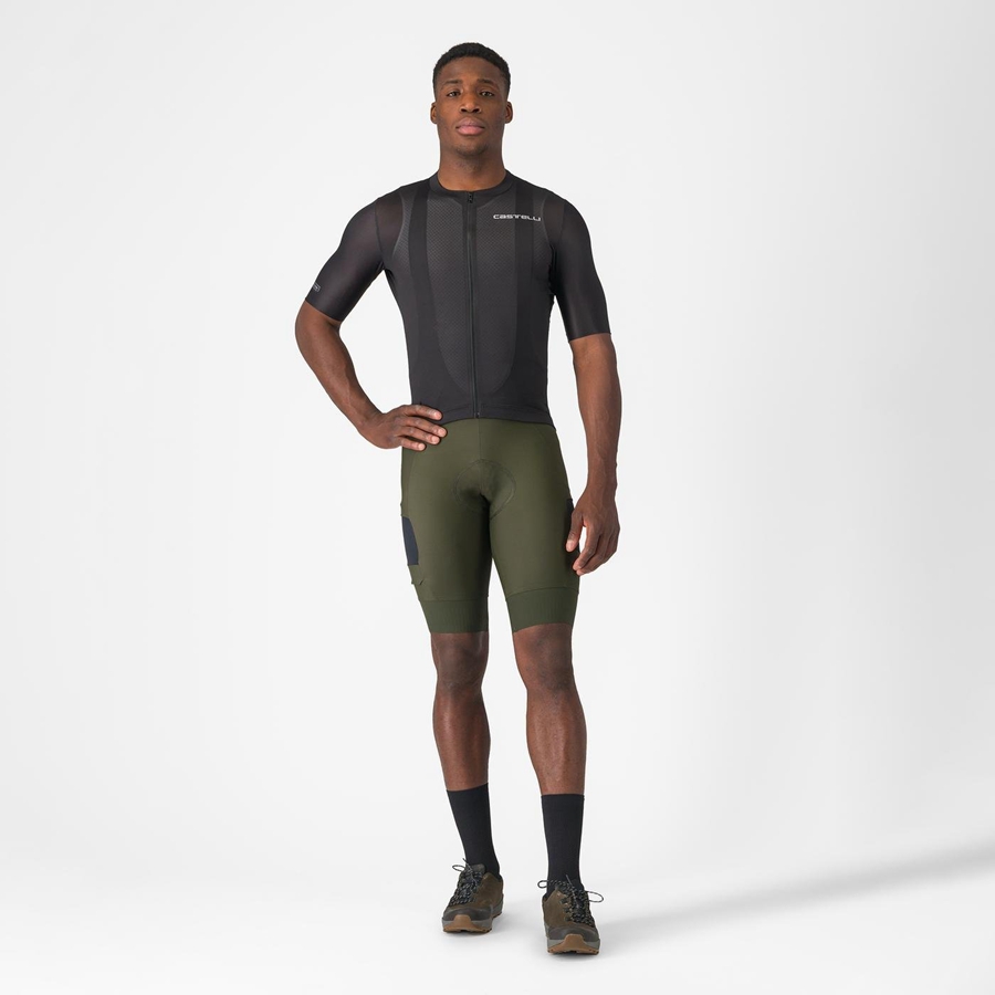 Homme Vert Foncé Short Avec Bavette Castelli UNLIMITED CARGO - france  JNF-4488176