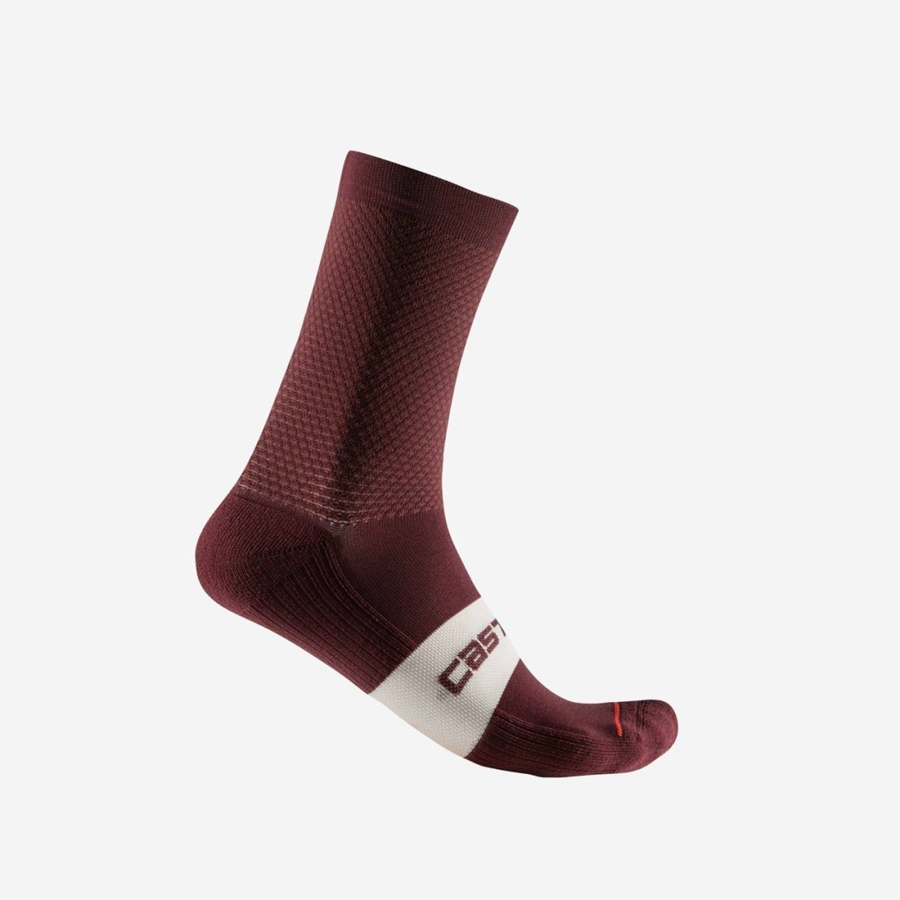 Homme Bordeaux Foncé Chaussette Castelli ESPRESSO 15 - france  ARP-7263473