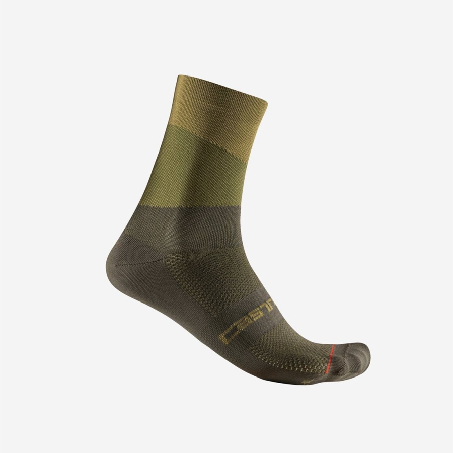 Homme Vert Olive Vert Foncé Chaussette Castelli ORIZZONTE 15 - france  FYY-4116930