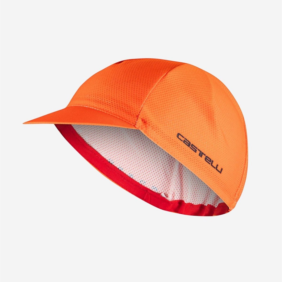 Homme Orange Casquette Castelli ROSSO CORSA 2 - france  TMO-8371133