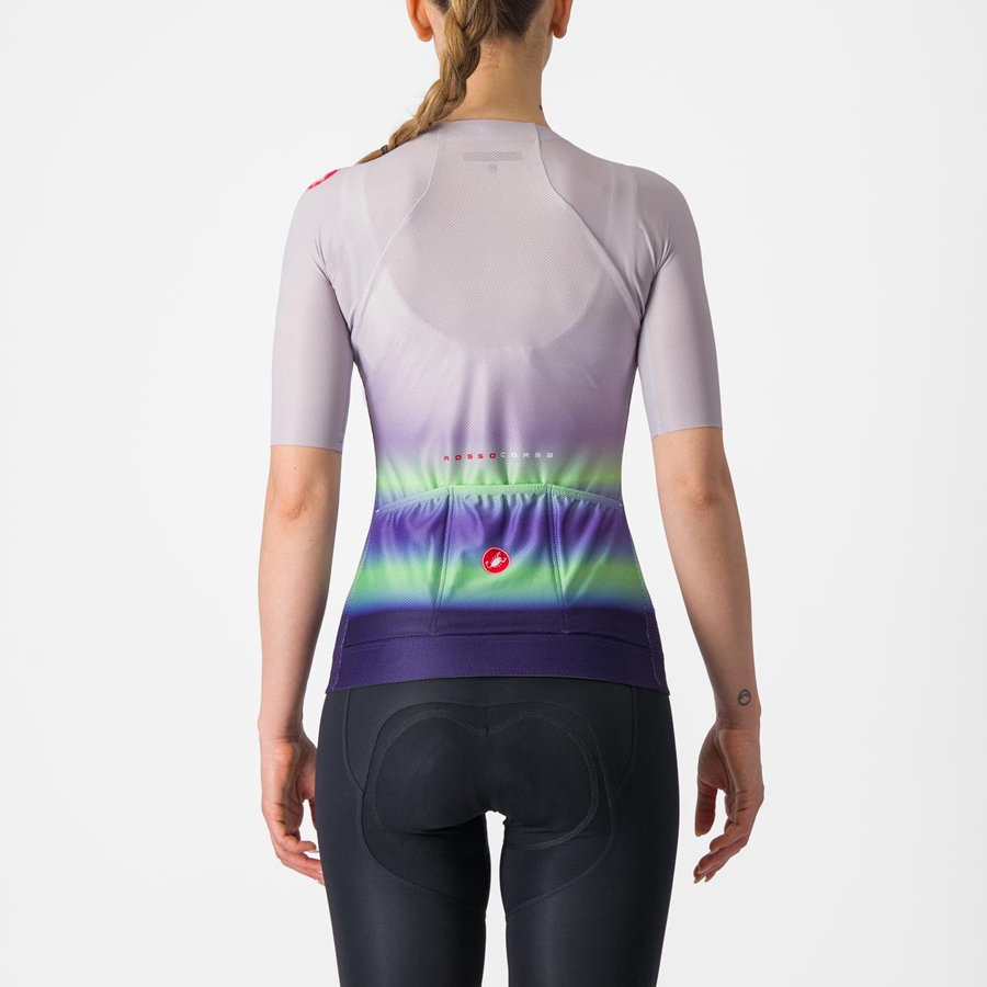 Femme Violette Blanche Vert Violette Foncé Maillot Castelli CLIMBER'S 4.0 W - france  CZU-1873679