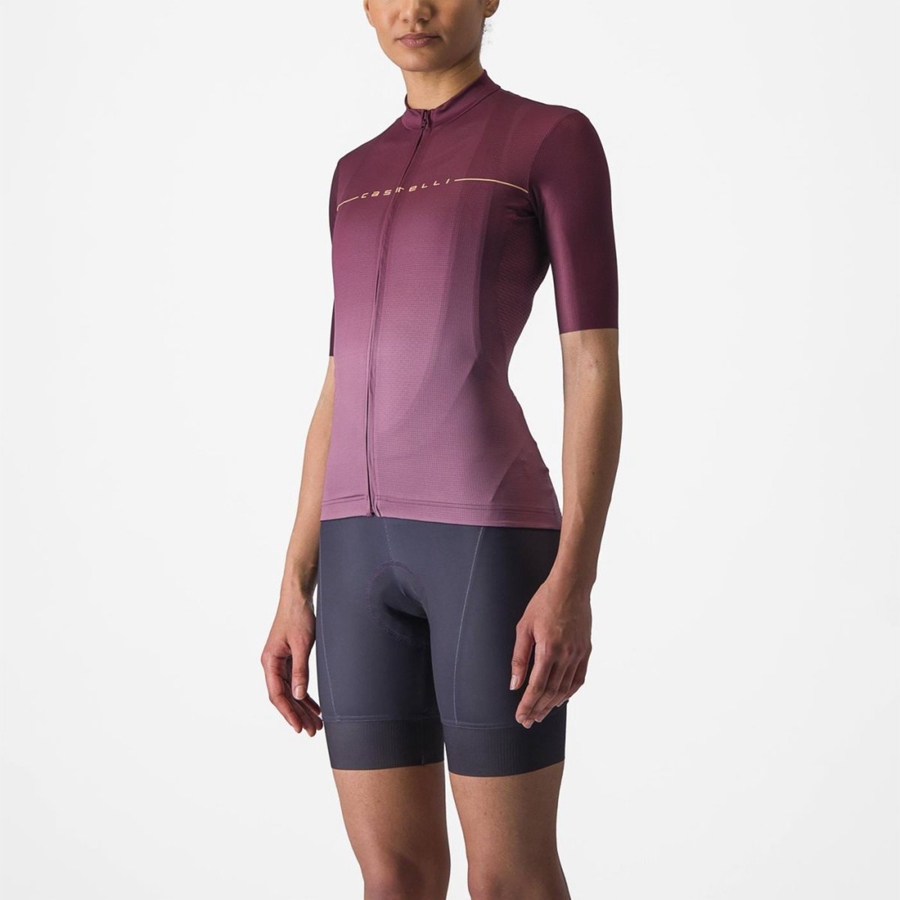 Femme Bordeaux Foncé Violette Foncé Maillot Castelli SALITA - france  IYK-4228852