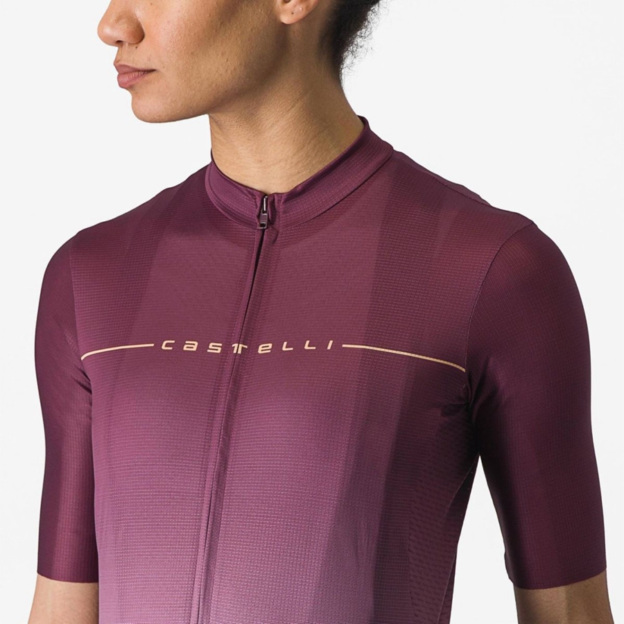 Femme Bordeaux Foncé Violette Foncé Maillot Castelli SALITA - france  IYK-4228852