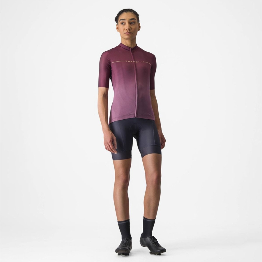 Femme Bordeaux Foncé Violette Foncé Maillot Castelli SALITA - france  IYK-4228852