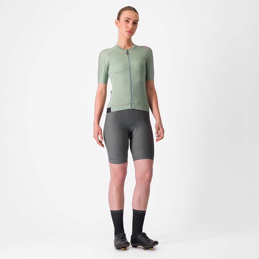 Femme Vert Vert Foncé Maillot Castelli ESPRESSO W - france  LNO-0311214