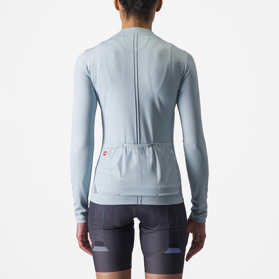 Femme Bleu Maillot Castelli ANIMA 4 LONG SLEEVE - france  BRP-0003064