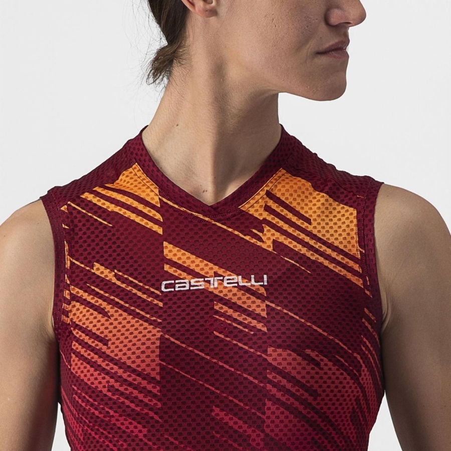 Femme Bordeaux Maillot Castelli INSIDER W SLEEVELESS - france  TSF-7485686